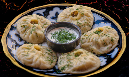 Manti with lamb